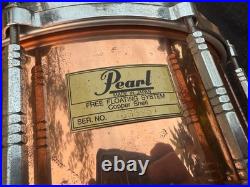 Pearl C-914D Free-Floating Copper 14x6.5 Snare Drum (1st Gen) READ