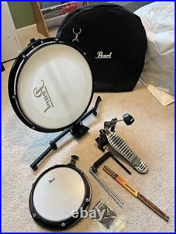 Pearl Compact Traveler 2-Piece Drum Kit with Bag Black