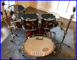 Pearl Decade Maple 7-Piece Shell Pack with22 Bass Gloss Deep Red Burst WITH CASES Pearl Decade Maple 7-Piece Shell Pack with22 Bass Gloss Deep Red Burst WITH CASES