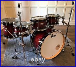 Pearl Decade Maple 7-Piece Shell Pack with22 Bass Gloss Deep Red Burst WITH CASES Pearl Decade Maple 7-Piece Shell Pack with22 Bass Gloss Deep Red Burst WITH CASES