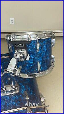 Pearl EXR Export Series 4-Piece Drum Set Oyster Blue Very Good Condition