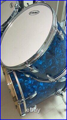 Pearl EXR Export Series 4-Piece Drum Set Oyster Blue Very Good Condition