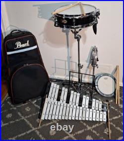Pearl Educational Snare & Bell Kit with Rolling Storage Case Percussion Set Pearl Educational Snare & Bell Kit with Rolling Storage Case Percussion Set