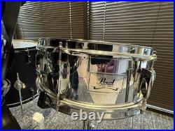 Pearl Export 3-Piece Drum Set Matte Black with hardware