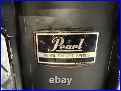 Pearl Export 3-Piece Drum Set Matte Black with hardware