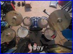 Pearl Export 5-Piece Drum Kit electric blue + 3 zildjian cymbals and stands