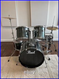 Pearl Export Drums 5 Piece Kit Used Grey Shells Beginner Pearl Export Drums 5 Piece Kit Used Grey Shells Beginner