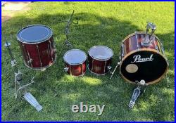 Pearl Export Series Drum Shell Pack + Hardware (Wine Red)