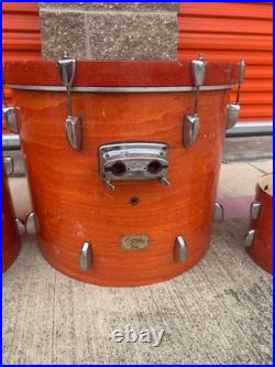 Pearl Export Series Drums Orange Gloss Finish Set of 4