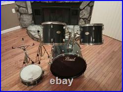 Pearl Forum Four Piece Drum Set / + Two Pearl Stands / Pearl Hardware / Vintage