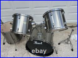Pearl Forum Series Brushed Steel Drum Set