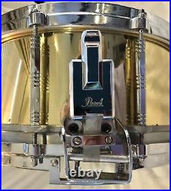 Pearl Free Floating System Brass Shell 14 x 6.5 Snare Drum in Good Condition