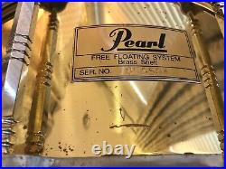 Pearl Free Floating System Brass Shell 14 x 6.5 Snare Drum in Good Condition