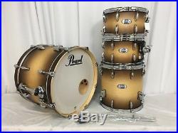 Pearl Masters Complete MCT 4 Piece Drum Kit W-13 Snare/#351/Satin Natural Burst