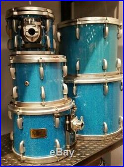 Pearl Masters Custom Mmx Ocean Sparkle Drum Set Kit silver Satin 6 Piece Mint