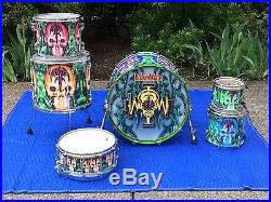 Pearl Masters Queensryche RockenWraps Scott Rockenfield Custom 6 Piece Drum Set