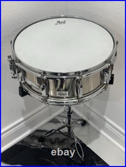 Pearl Metal Drum Set Snare Drum with Included Carrying Bag