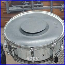 Pearl Metal Snare Drum Set Snare with Snare Stand and Carrying Bag