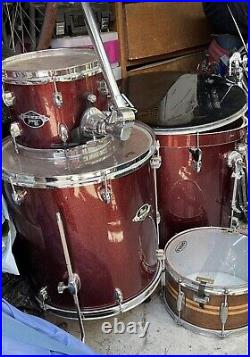 Pearl RS525SC/C91 Roadshow 5-Piece Complete Drum Set with Cymbals Red Wine
