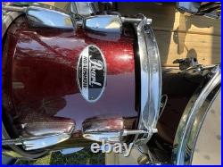 Pearl Roadshow 4-Piece Jazz Drum Set Wine Red withBags, Cymbals & Accessories