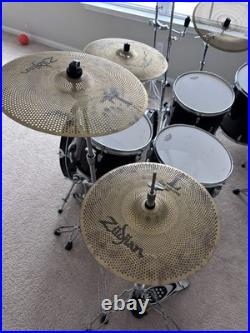 Pearl Roadshow Drum Set with Cymbals, 5-Piece, Black, 22 Kick Complete set