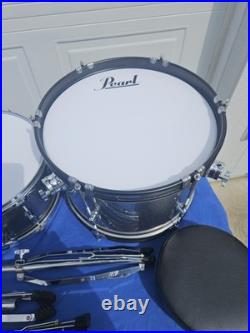 Pearl Roadshow Jr. 5-Piece Drum Kit Grindstone Sparkle with Hardware & Stool