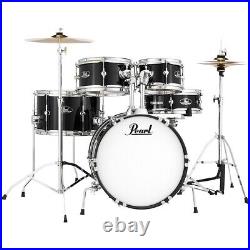 Pearl Roadshow Jr. Drum Set with Hardware and Cymbals Jet Black LN