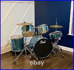 Pearl Roadshow RS525SC/C703 Complete Drum Set with Cymbals Aqua Blue Glitter