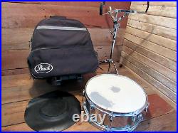 Pearl Snare Drum Set Kit Ready To Play Case Stand Practice Pad Mute