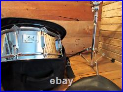 Pearl Snare Drum Set Kit Ready To Play Case Stand Practice Pad Mute