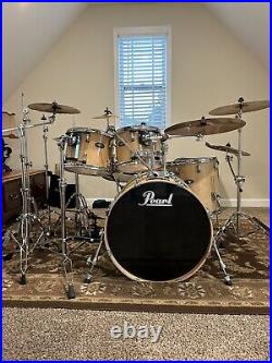 Pearl Vision Birch Drum 22 Bass Drum Set Full Kit With Cymbals And All Hardware