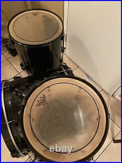 Pearl Vision SST Birch Plyshell 3 Piece Black Drum Set