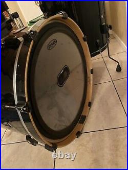 Pearl Vision SST Birch Plyshell 3 Piece Black Drum Set