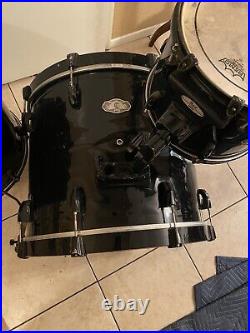 Pearl Vision SST Birch Plyshell 3 Piece Black Drum Set