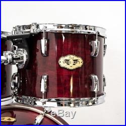 Pearl Vision SST Maple 12/13/16/18/22/14 Red Lacquer Drum Set