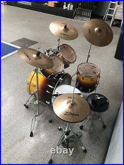 Pearl Vision VBX 5 Piece Drum Set Harvest Fade with Hardware & Cymbals