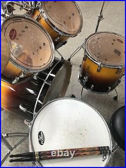 Pearl Vision VBX 5 Piece Drum Set Harvest Fade with Hardware & Cymbals