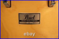 Pearl World Series Natural Satin Drum Set 14x20 8x12 and 14x14