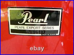 Pearl export drum set kit Vintage'82 Ferrari Red Beautiful! Auction For 4 Drums