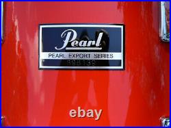 Pearl export drum set kit Vintage'82 Ferrari Red Beautiful! Auction For 4 Drums