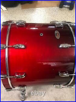 Pearl reference 4 piece drum set in Scarlet Fade