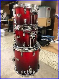 Pearl reference 4 piece drum set in Scarlet Fade