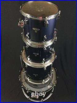 Percussion Plus 4-Piece Drum Set with Hardware Blue