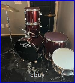 Percussion Plus 5-Piece Acoustic Drum Kit with Cymbals