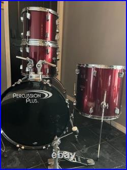Percussion Plus 5-Piece Acoustic Drum Kit with Cymbals