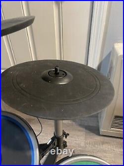 PlayStation Rock Band Drum Set With Cymbals+ Keytar+ Microphone +Adapters untested