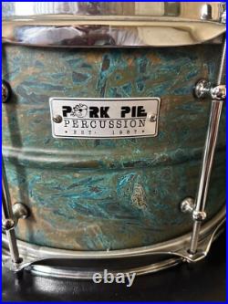 Pork Pie Patina brass snare drum 7.5 x 13 Pork Pie Patina brass snare drum 7.5 x 13