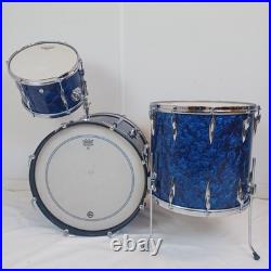 Premier 20,12,16 Blue Pearl Drum Set 3Ply Birch+Die-Cast-Rims Vintage 60s#54 UK