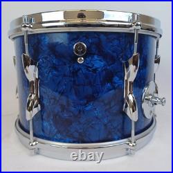 Premier 20,12,16 Blue Pearl Drum Set 3Ply Birch+Die-Cast-Rims Vintage 60s#54 UK
