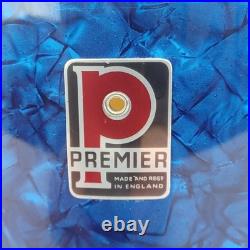 Premier 20,12,16 Blue Pearl Drum Set 3Ply Birch+Die-Cast-Rims Vintage 60s#54 UK